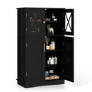 4 Doors Freeestanding Bathroom Floor Cabinet with Adjustable Shelves by LJGDeals