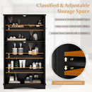 4 Doors Freeestanding Bathroom Floor Cabinet with Adjustable Shelves by LJGDeals