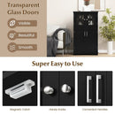 4 Doors Freeestanding Bathroom Floor Cabinet with Adjustable Shelves by LJGDeals