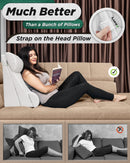 LX8 4-Piece Support for Nighttime Digestive Discomfort & Easier Breathing, Wedge Pillow Set, Pebble White by Lunix
