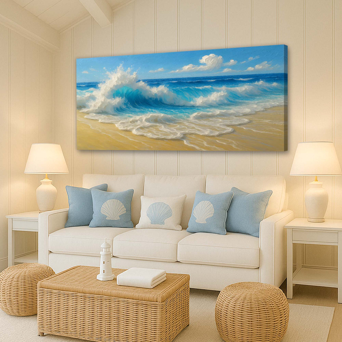 Serene Ocean Wave Coastal Wall Art V, photo 4 of 10