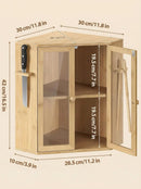 Bamboo Bread Box with Clear Doors – 2-Tier Kitchen Countertop Organizer by 2Dropme