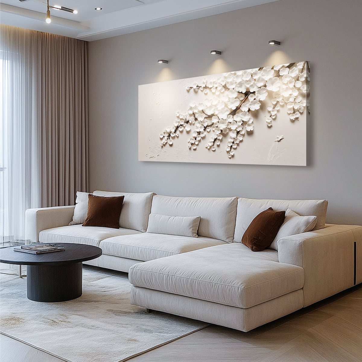 White Cherry Blossom Wall Art, photo 4 of 10