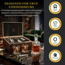 Whiskey Stones & Decanter Gift Set for Men & Women