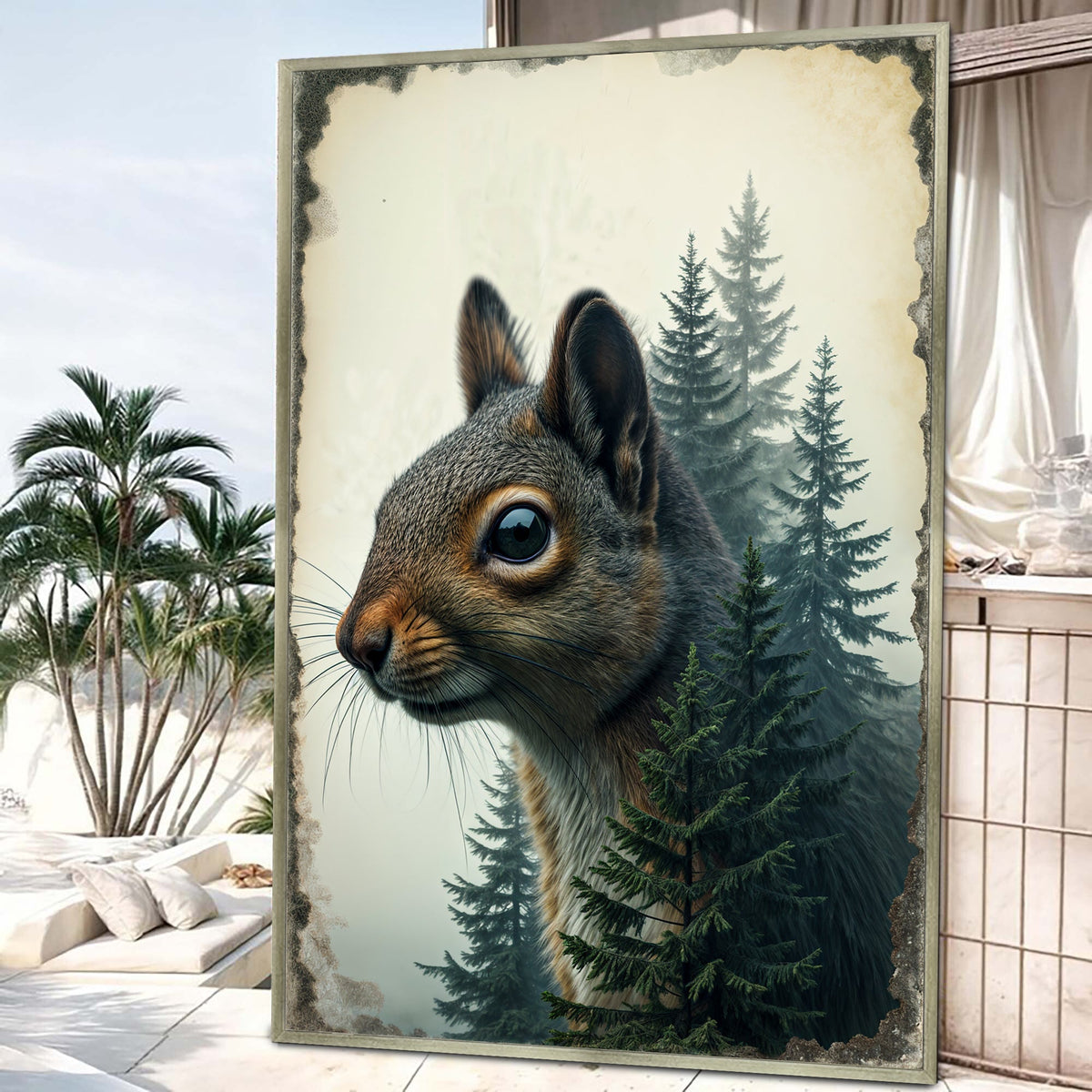 Squirrel Double Exposure Wall Art, photo 4 of 10