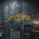 911 Turbo Model S Metal Neon Car Wall Art - MTN0042