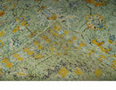 Green, Gold and Ivory 5x8 Hand knotted Traditional Oriental Oushak wool area rug by The Rug Decor