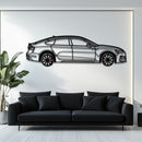 Audi RS5 Metal Car Wall Art with Rotating Wheels - Performance Sportback Silhouette Decor - Interactive Automotive Wall Art - KAFMEKA097