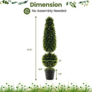 4 Feet Artificial Boxwood Topiary Tree with Natural Vines and PE Leaves-Green by LJGDeals