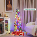 4/5/6 Feet Pre-Lit Artificial Christmas Tree Snow-Flocked Slim Pencil Xmas Decor-5 ft by LJGDeals