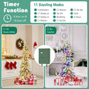 4/5/6 Feet Pre-Lit Artificial Christmas Tree Snow-Flocked Slim Pencil Xmas Decor-5 ft by LJGDeals