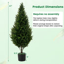 4 FT Artificial Topiary Tree Set of 2 for Indoor Outdoor Home Front Porch-Green