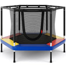 4 FT Small Toddler Recreational Trampoline with Safety Enclosure Net-Colorful by LJGDeals