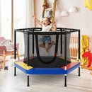 4 FT Small Toddler Recreational Trampoline with Safety Enclosure Net-Colorful by LJGDeals