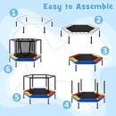 4 FT Small Toddler Recreational Trampoline with Safety Enclosure Net-Colorful by LJGDeals