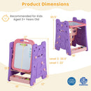 Kids Art Easel 4-in-1 Double Sided Magnetic Board