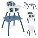 4-in-1 Baby Convertible Toddler Table Chair Set with PU Cushion by LJGDeals