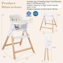 4-in-1 Convertible Baby High Chair with Adjustable Tray by LJGDeals