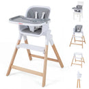 4-in-1 Convertible Baby High Chair with Adjustable Tray by LJGDeals