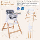 4-in-1 Convertible Baby High Chair with Adjustable Tray