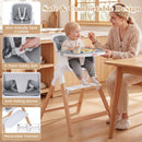 4-in-1 Convertible Baby High Chair with Adjustable Tray by DirectDeals