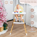 4-in-1 Convertible Baby High Chair Infant Feeding Chair with Adjustable Tray by LJGDeals