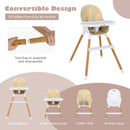 4-in-1 Convertible Baby High Chair Infant Feeding Chair with Adjustable Tray