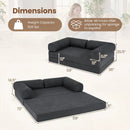 4-in-1 Convertible Folding Sofa Bed with Comfy Corduroy Cover by LJGDeals