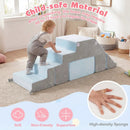 4-in-1 Foam Climbing Blocks Toddler Indoor Climb with Slide-Gray by LJGDeals