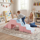 4-in-1 Foam Climbing Blocks with Slide for Toddlers by DirectDeals