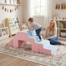 4-in-1 Foam Climbing Blocks with Slide for Toddlers by LJGDeals
