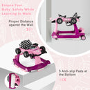 4-in-1 Foldable Activity Push Walker with Adjustable Height-Purple
