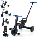 4-in-1 Foldable Toddler Tricycle with Push Handle with Adjustable Seat