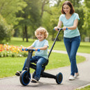 4-in-1 Foldable Toddler Tricycle with Push Handle with Adjustable Seat by LJGDeals