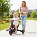 4-in-1 Foldable Toddler Tricycle with Push Handle with Adjustable Seat by LJGDeals