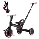 4-in-1 Foldable Toddler Tricycle with Push Handle with Adjustable Seat by LJGDeals