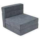 4-in-1 Folding Sofa Bed with Corduroy Cover and Smooth Zipper for Living Room by DirectDeals