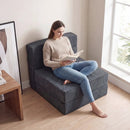 4-in-1 Folding Sofa Bed with Corduroy Cover and Smooth Zipper for Living Room by LJGDeals