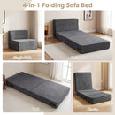 4-in-1 Folding Sofa Bed with Corduroy Cover and Smooth Zipper for Living Room by LJGDeals