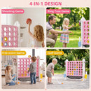 4-in-1 Adjustable Height Connect Game with Carry Bag by LJGDeals