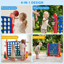 4-in-1 Adjustable Height Connect Game with Carry Bag by LJGDeals