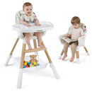 4 in 1 High Chair for Babies Convertible Toddler Highchair-Multicolor by LJGDeals