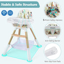 4 in 1 High Chair for Babies Convertible Toddler Highchair-Multicolor