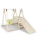 4-in-1 Indoor Jungle Gym with Baby Swing and Climbing Ramp