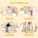 4-in-1 Indoor Jungle Gym with Baby Swing and Climbing Ramp