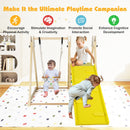 4-in-1 Indoor Jungle Gym with Baby Swing and Climbing Ramp