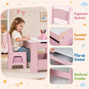 Kids Table and Chair Set with Building Blocks & Storage