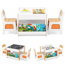 4 in 1 Kids Toddler Activity Table and Chairs Set with Reversible Tabletop by LJGDeals