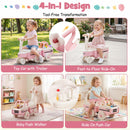 4-in-1 Ride On Push Car with Music and Storage