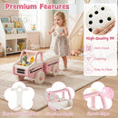 4-in-1 Ride On Push Car with Music and Storage